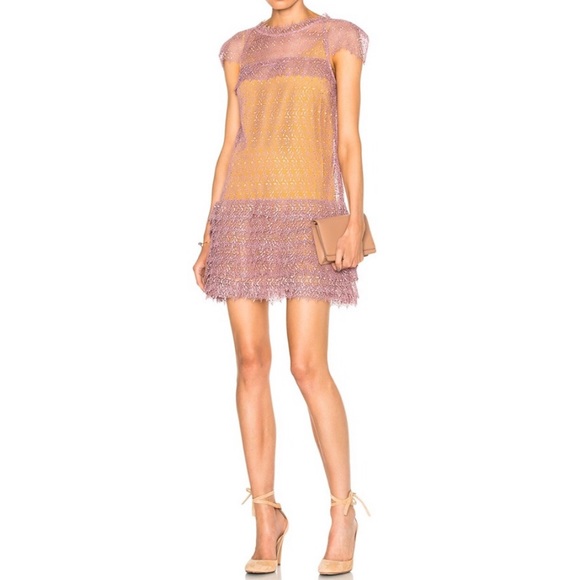 Marissa Webb Austin Lace Combo Knit & Silky Dress - Picture 1 of 8